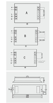 T5 254nm UV Lamp Electronic Ballast 90W For Single Of Double Lamps