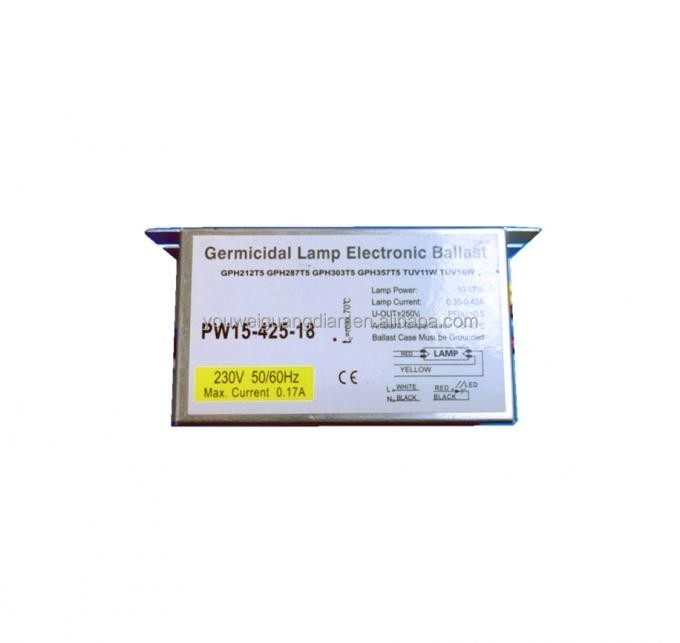 15w Iron UV Lamp Electronic Ballast 220v-240v UV Ballasts For UVC Disinfection