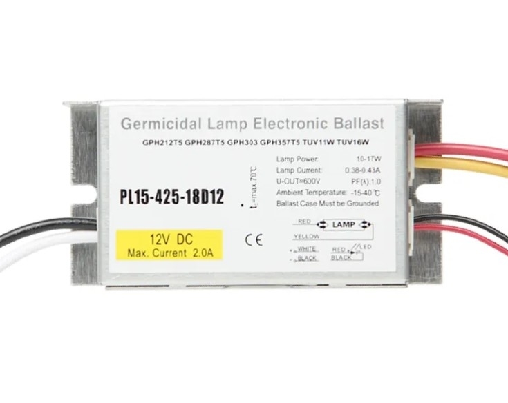 DC Power Supply Ballast DC12V PL15-425-18D12 4-18W UV Ballasts Convert AC Power Supply